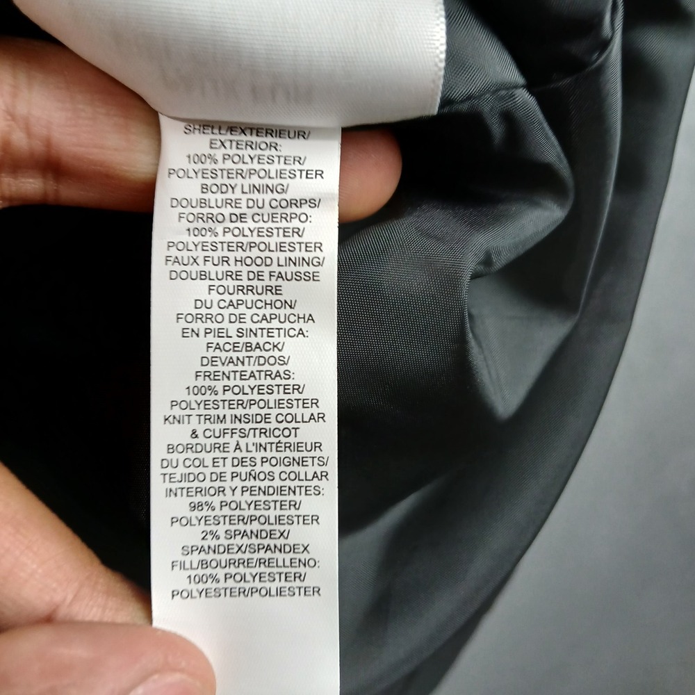 Lucky Brand Puffer Coat Womens XL Black Insulated Full Zip Hooded Thermal Winter - Picture 6 of 9